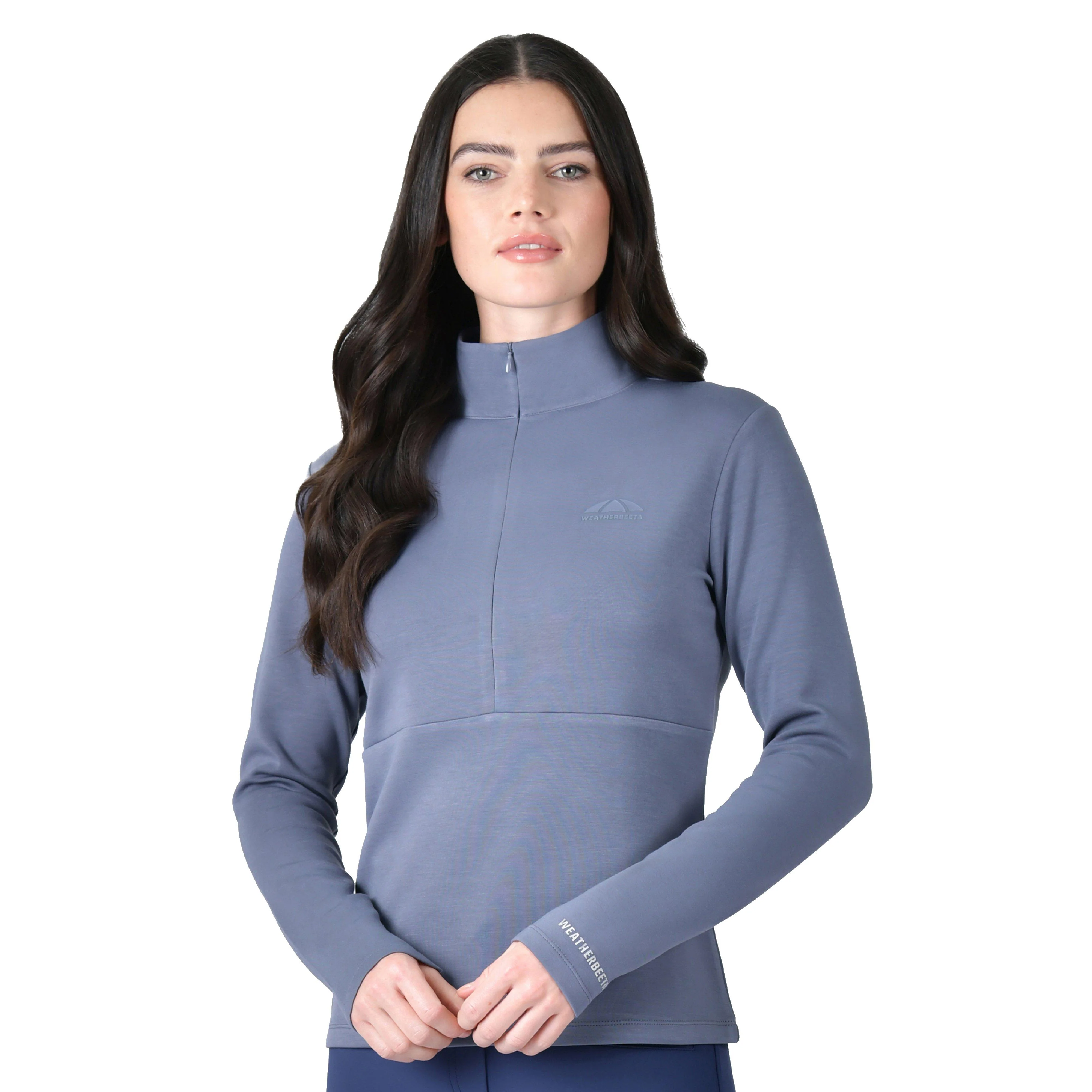 Women's Half Zip Long Sleeve Mid Layer | Slate Blue - Image 6