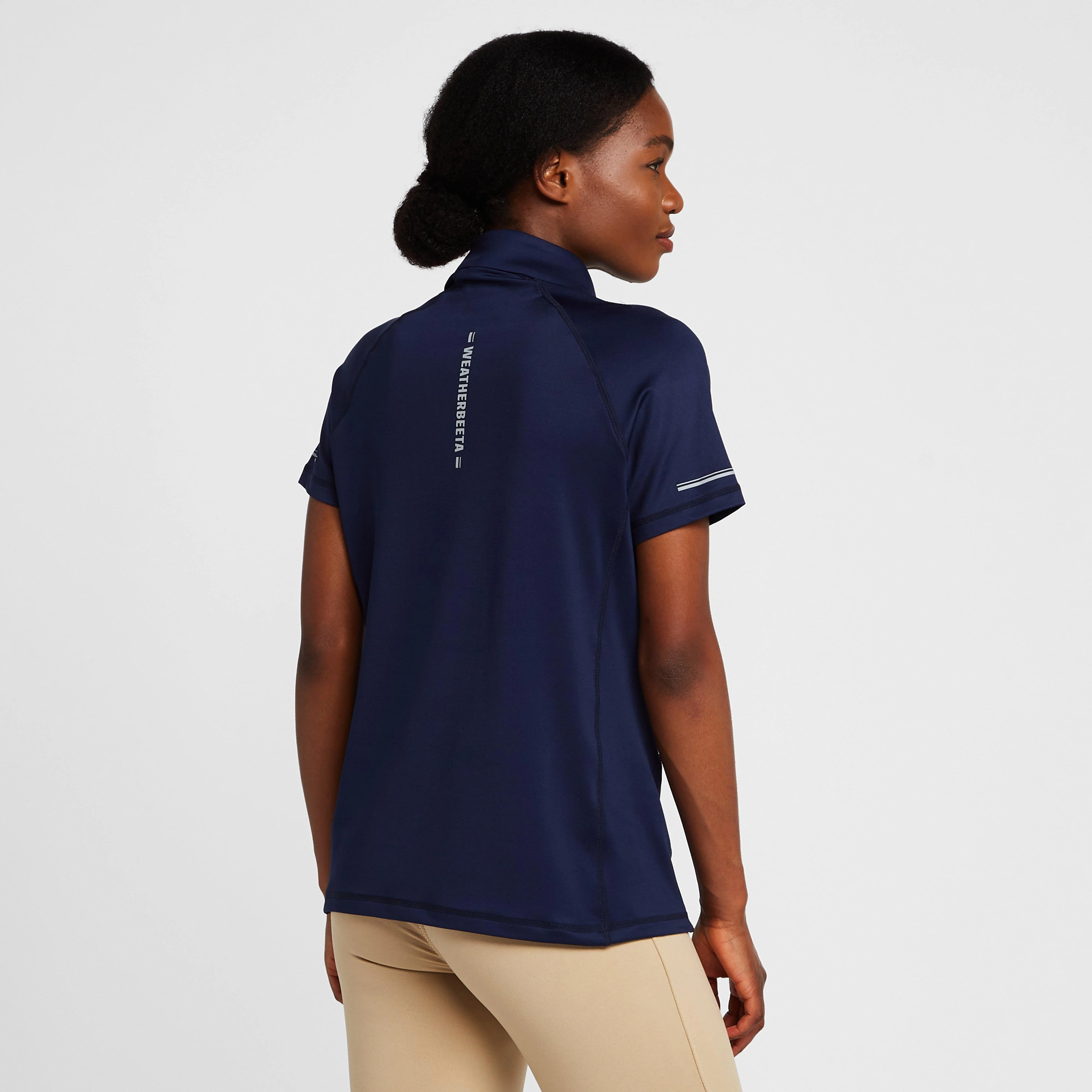 Womens Victoria Premium Short Sleeve Top Navy - Image 2