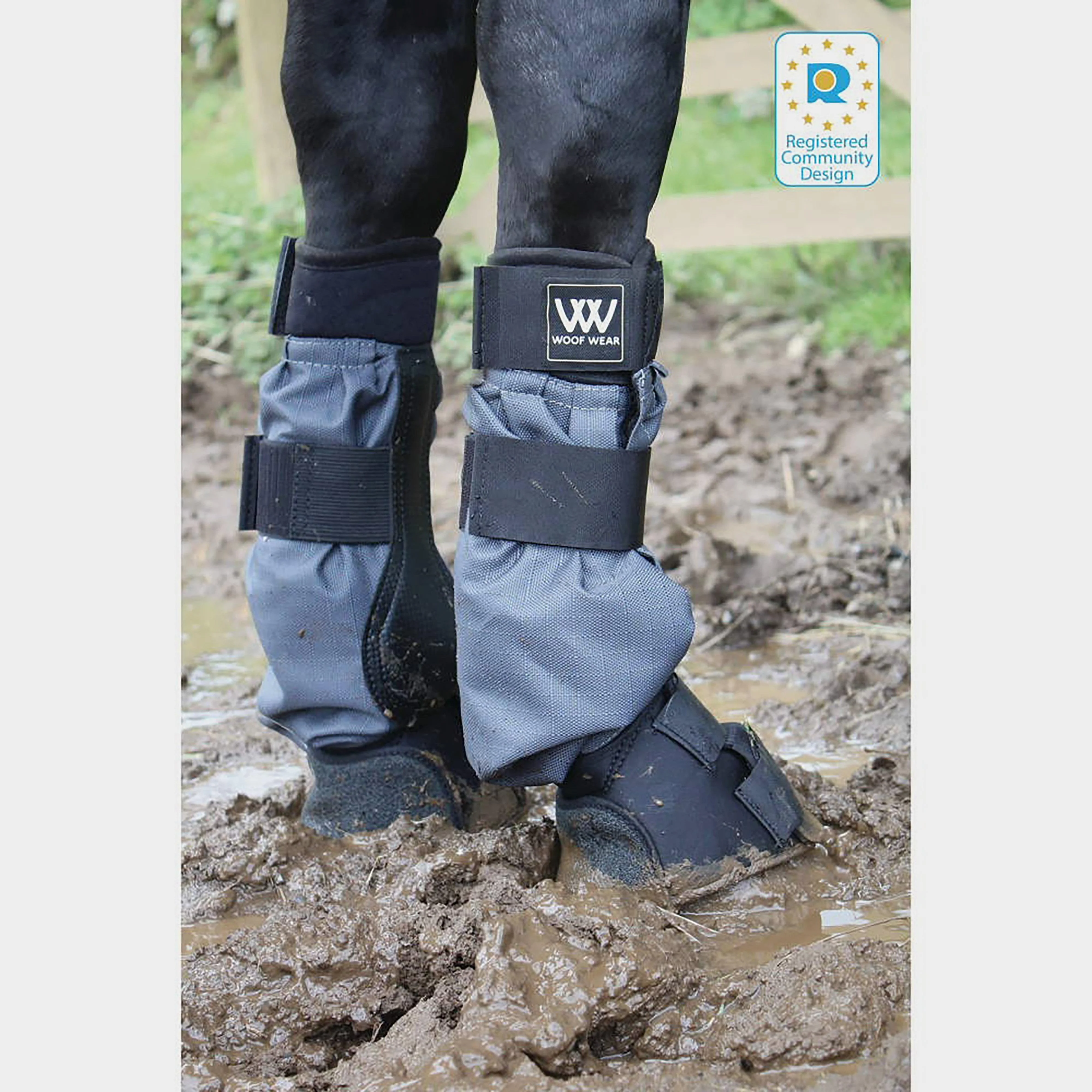 Mud Fever Turnout Boots Black/Grey - Image 2